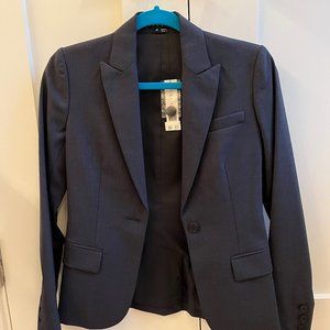 Theory Indigo Gabe Blazer in Stretch Wool, Size 00